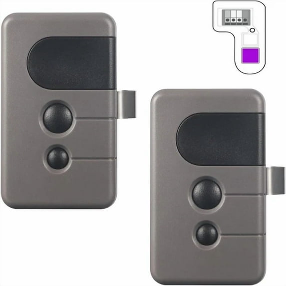 2Pcs Garage Door Opener 315 Mhz For Chamberlain 950D 953D Purple Learn Button