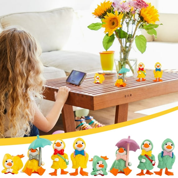 2Pcs Garden Figurines under $5! Yannianjz Duck Garden Statue, Cute Raincoat Duck Figurine, Outdoor Lawn Decor, Resin Animal Ornament for Patio Yard, Spring Easter Home Decoration Set of 4