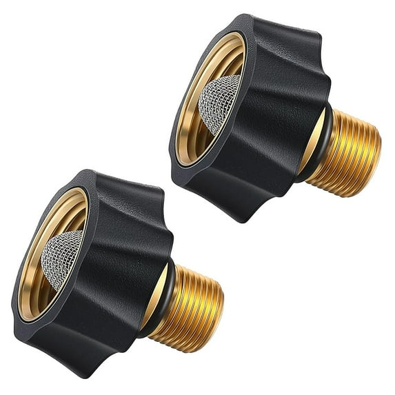 2Pcs Garden Hose To Pressure Washer Adapter: Easy Install with Filter &