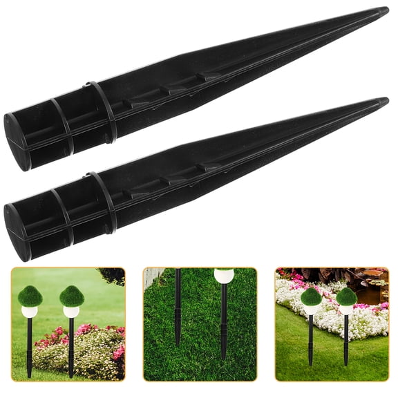 Alvinma 2Pcs Garden Lamp Stake Accessory Plastic Solar Spikes Replacement Landscape & Walkway Lights