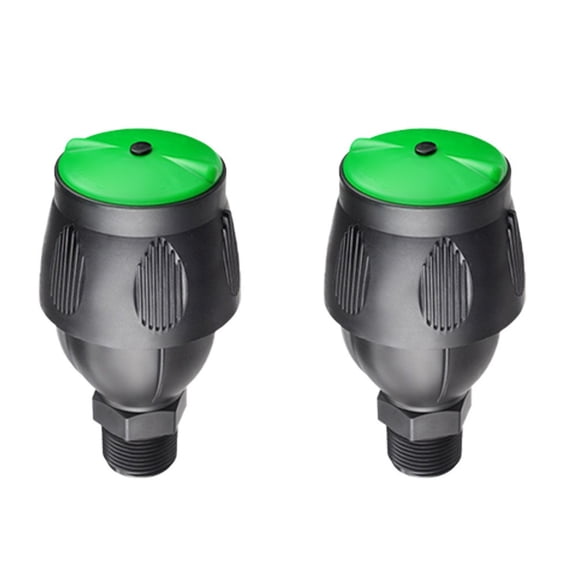 2Pcs Garden Rotary Sprinklers 360° Rotating Irrigation Nozzle With 1/2" Male Thread, High Flow 550L/H For Lawn Flower Farm Watering, Adjustable Spray Pattern, Black(Green 350LH)