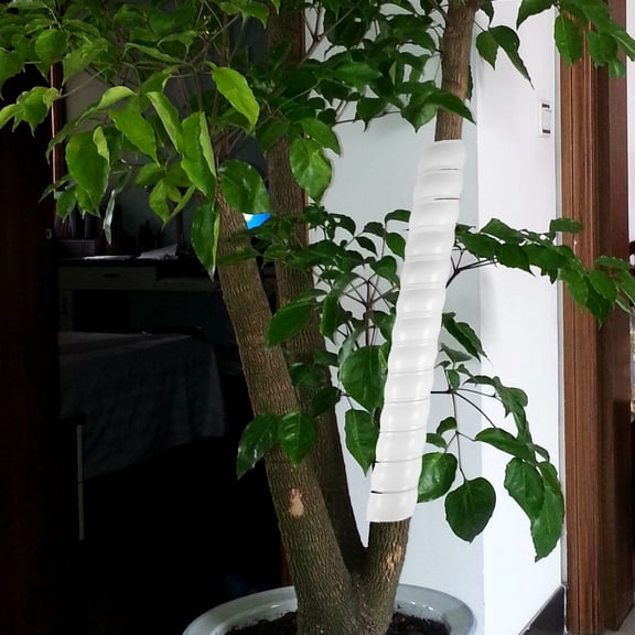 2Pcs Garden Tree Wraps White PVC Spiral Tree Trunk Protectors for Winter and Animal Defense