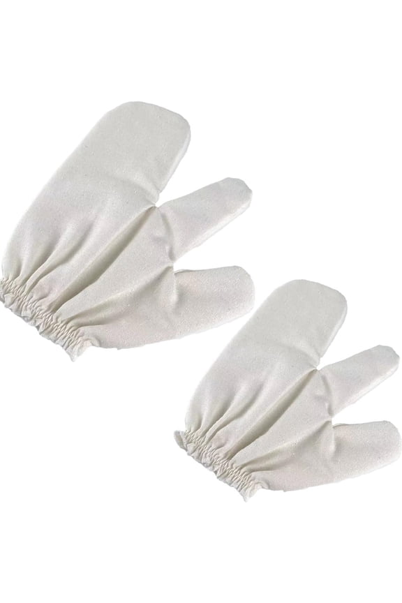 2Pcs Garshana Gloves Raw Silk, Ayurveda Garshana Gloves for Dry Brushing, Raw Silk Gloves for Lymphatic Massage, Massage Gloves for Dry Wet Skin