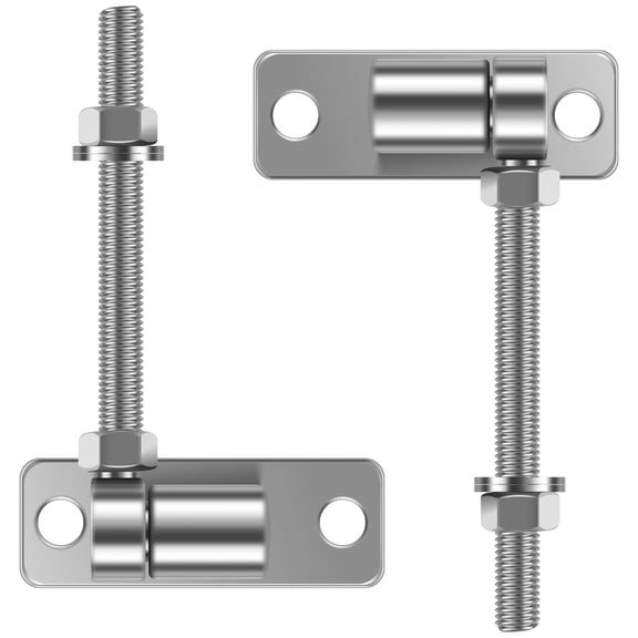2Pcs Gate Hinges 304 Stainless Steel Fence Hinge Heavy Duty J Bolt Gate Hinge Multipurpose J Bolt Post Hinge Easy Installation for Farm Gates Door Wall and Panel Farm Gate Garden Gate
