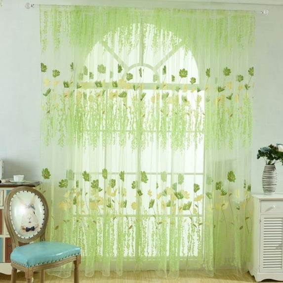 2Pcs Gesang Voile Tulle Sheer Curtain Window Panel Drape 39.4x78.8