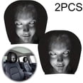 thumbnail image 1 of 2Pcs Ghost Face Headrest Covers Scary for Cars Funny Cartoon Cover Halloween Creative Smiling Car Devil Faces Seat Spooky Polyester Design Stretchable Horrible Set Big Grinning,Halloween Decorations, 1 of 5