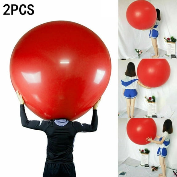 2Pcs Giant Latex Balloons 72 Inch for Round Balloon Games and Party Decoration Suitable for Adults and Children