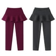 thumbnail image 1 of 2Pcs Girls Legging False Two-Piece Soft Comfortable Thicken Warm Pant 3-11Y, 1 of 1