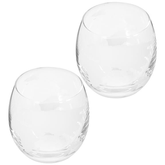 2Pcs Glass Drinking Cups World Globe Whiskey Glasses Novelty Drink Glasses