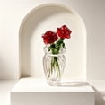 thumbnail image 1 of 2Pcs Glass Red Rose Ornament—Translucent Lifelike Rose Artwork—Atmospheric Home Decor For Desks And Accessories, 1 of 5