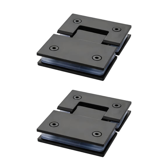 2Pcs Glass Shower Door Hinge Stainless Steel With Gaskets Frameless Replacement Parts Cabinet Clip