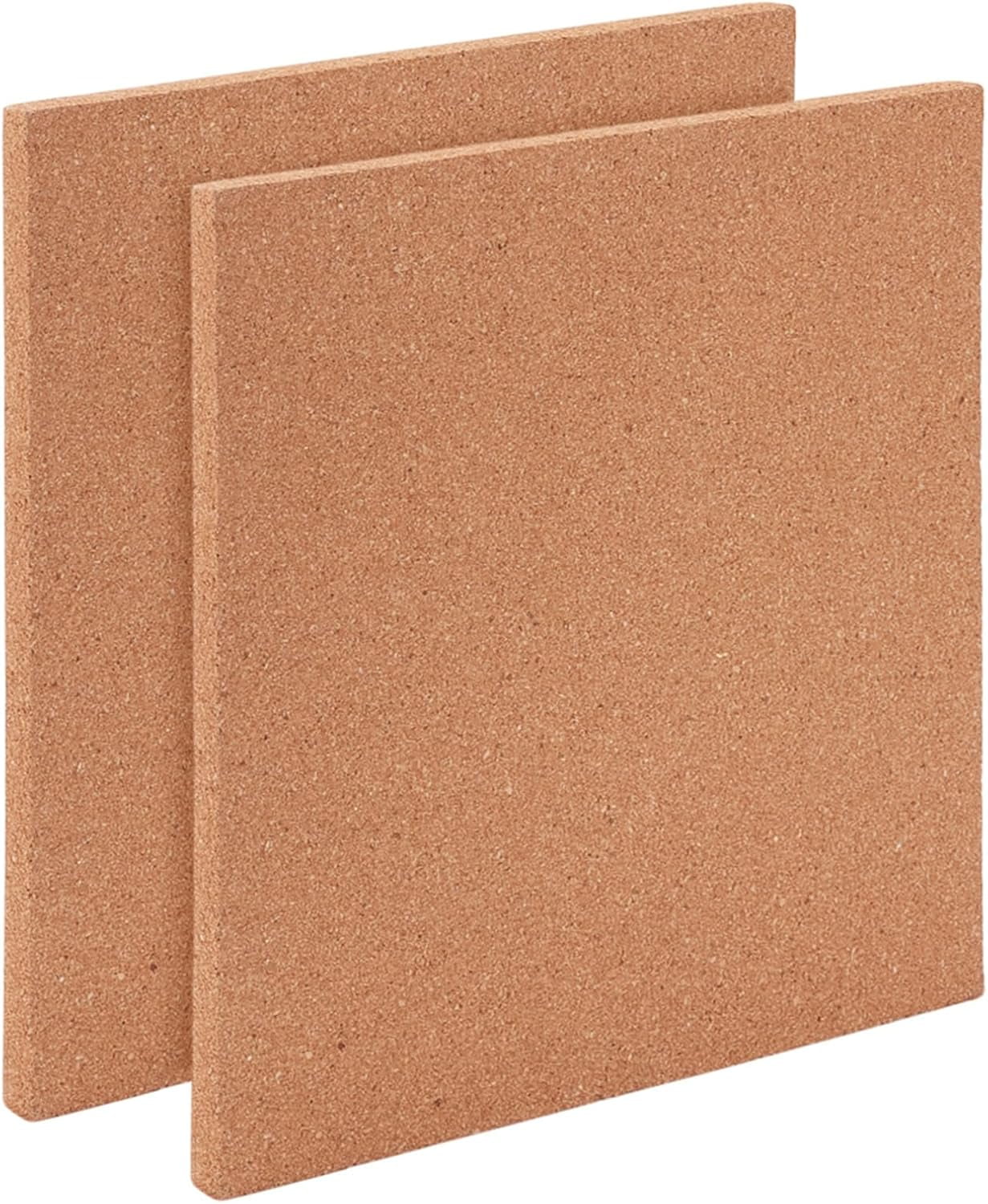 2Pcs Glass Work Surface 12x12x0.5 Inch Square Wood Cork Board Cork Cup Mats Heat Resistant Glass Work Surfaces for DIY Crafts Table Countertop Protection