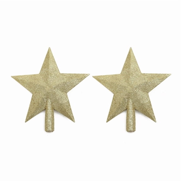 2Pcs Glittering Christmas Tree Topper Stars Unique Star Tree Toppers For A Sparkling Christmas Home Decoration Ensemble