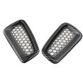 2Pcs Gloss Black Car Honeycomb Inner Dashboard Side Air Vent Outlet ...