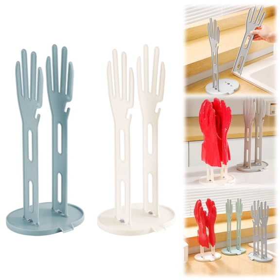 2Pcs Glove Drying Rack, Kitchen Glove Holder, Glove Dryer Rack, Mitten Drying Rack, Dish Glove Holder, Plastic Dish Dryer Rack, Dishwashing Gloves Holder for Dish Gloves Rags Sponge Organizer
