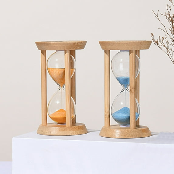 2Pcs Glow in the Dark Hourglass under $5! Yannianjz Hourglass Sand Timer, Fluorescent Sand Clock for Cooking, Wooden Sand Timer, Desk Decor Timer, Kitchen Baking Timer, Study Timer, Meditation Timer