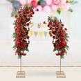 thumbnail image 1 of 2Pcs Gold Metal Wedding Arch Stand Curved Top Arch Balloon Flower Backdrop Stands Party, 1 of 12