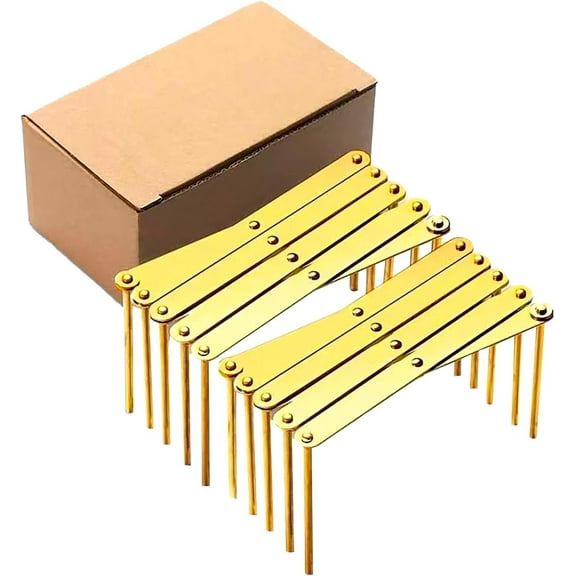 2Pcs Gold Stainless Steel Plate Rack, Glass lid Plate Organizer, Displayable Collapsible Pot lid Plate Premium Display Rack, Kitchen Essentials