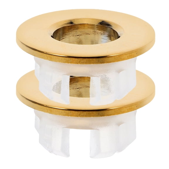 2Pcs Golden Washbasin Sink Overflow Ring with Overflow Prevention and Wide Application
