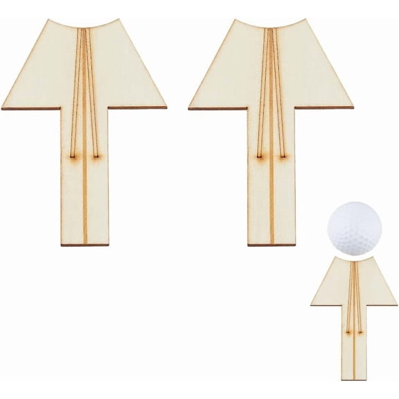 2Pcs Golf Ball Putting Alignment Marker 3 Line Golf Putter Tool Wooden Golf Tee Calibration Marks Golf Accessories for Putting Golf Green Marker for The Track colorful