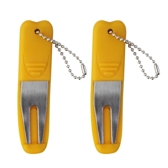 2Pcs Golf Fixer Golfs Green Divot Tool Strong Metal Bending Golfs Tool for Men and Women Golfer Golf Green Use