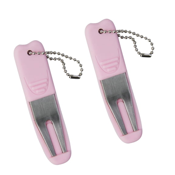 2Pcs Golf Fixer Golfs Green Divot Tool Strong Metal Bending Golfs Tool for Men and Women Golfer Golf Green Use