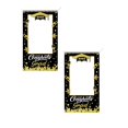 thumbnail image 1 of 2Pcs Graduation Decorations Class Of 2026 Graduation Party Photo Booth Prop Congrats Grad Background 2026 Gold And Black Grad Party Decor For High School College 70.9"X"39.4", 1 of 4