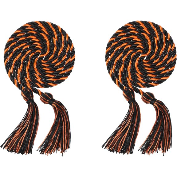 2Pcs Graduation Multi Color Braided Honor Cords with Tassel for High School Bachelor Master Doctor 68" Long (Purple Royal Blue Red)