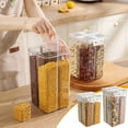 thumbnail image 1 of 2Pcs Grain Storage Jar Under $5! Yannianjz Sealed Grain Storage Jar, Kitchen Rice Bucket, Compartmentalized Food Organizer, for Beans, Cereal, Noodles, Pantry Organizer, Transparent, Stackable, 1 of 9