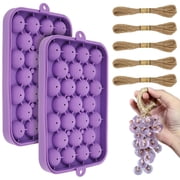 Toorise 2Pcs Grape Soap Molds DIY Soap Making Kit with 5 Bundles of Twine Easy to Use Silicone Craft Set for Handmade Soap & Gift Making No Soap Included