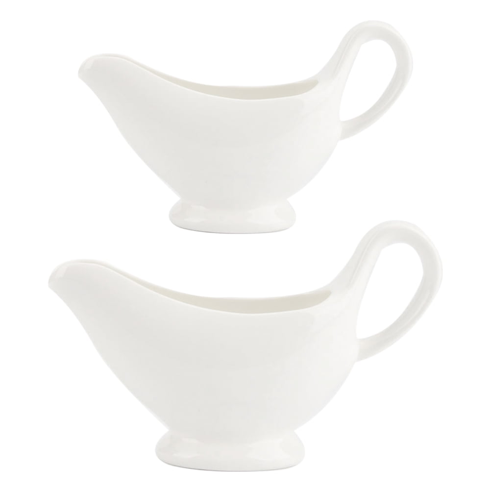 2Pcs Gravy Boats Gravy Sauce Boats Condiment Boats Saucier Boats with Handle