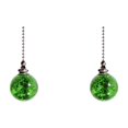 thumbnail image 1 of 2Pcs Green Glass Ceiling Fan Pull Chain Ornament Pull Chain Extension Fan Lamp String Pulls Crystal Decorative Extension,21Inch Ball Chains Extension Pull Chains for Ceiling Light Lamp Fan Chain, 1 of 5