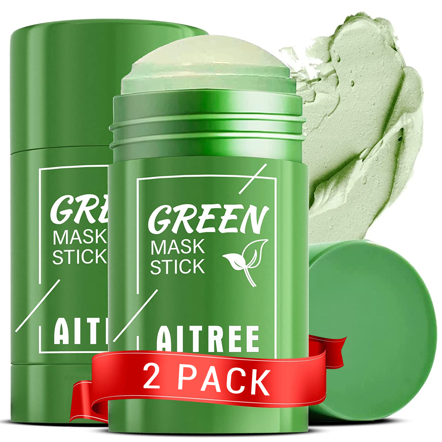 Green Tea Mask Clay Stick For Face Poreless Deep Cleanse Mask Stick