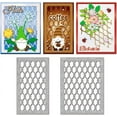 thumbnail image 1 of 2Pcs Grid Wood Grain Background Frame Cutting Dies for Card Making Net Lace Frame Metal Die Cuts Cutting Dies Template DIY Scrapbooking Embossing Paper Album Craft Decor, 1 of 7