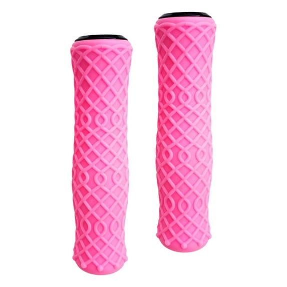 2Pcs Grips Handle Bar Grips Shock Resistance Comfortable Handlebar Grips Bike Grips for BMX, Foldable , Road Bikes, Pink