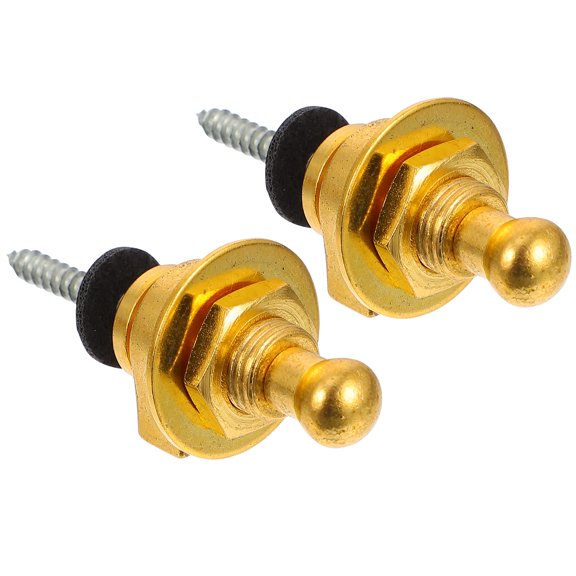 2Pcs Guitar Belt Pegs Electric Bass Guitar Strap Buckles Fixators