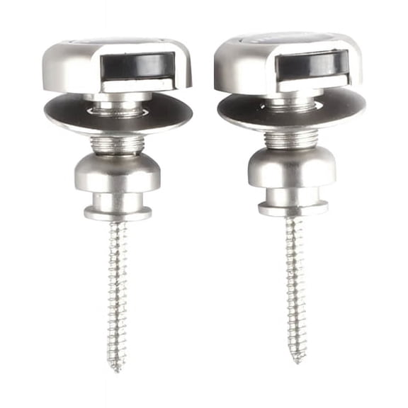2Pcs Guitar Strap Locks Button Locks Security Retainer Anti-Rust Metal Strap Buttons Retainer for Electric Guitar Bass,B