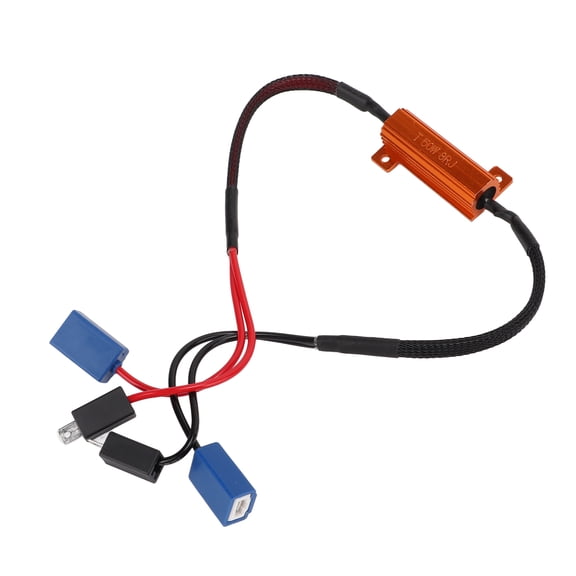 2Pcs H1 LED Load Resistors 50W 8 Ohm Anti-Flicker Decoder Adapter Harness for Headlight Fog Light (9.06 in / 23 cm)