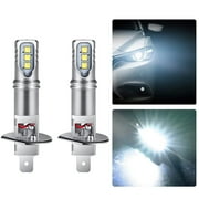 2Pcs H1 Led Headlight Bulb Kit High Low Beam Fog Lamp Drl 6000K Super Bright White