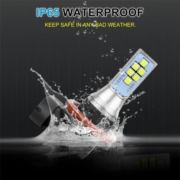 2Pcs H11 H8 Led Bulb Led Flash Strobe Blinking Car Fog Light 1400LM 6000K White