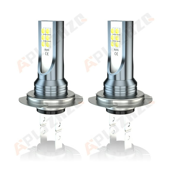 2Pcs H7 LED Headlight Bulbs Conversion Kit High Low Beam Fog Light 6000K Pure White Plug and Play