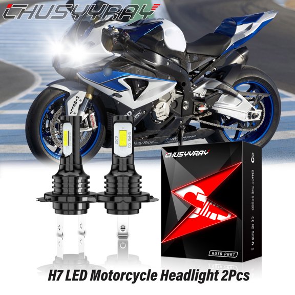 2Pcs H7 LED Motorcycle Headlight Bulbs 6000K White Plug&Play for BMW S1000RR HP4 2010-2018