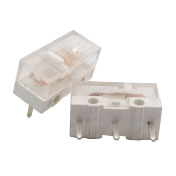 2Pcs HUANO Transparent White Mouse Button Mouse Microswitch 80 Million Life 3 Pin 70g 0.74N