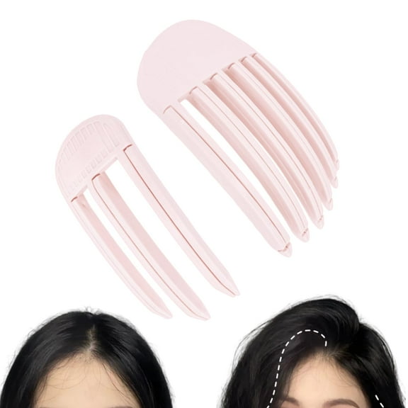 2Pcs Hair Volume Clips, Hair Volumizing Hair Clips for Fluffy Bangs, Hair Volumizer Clip for Women, Volumizing Hair Comb Tool for Crown Volume Look, Pink