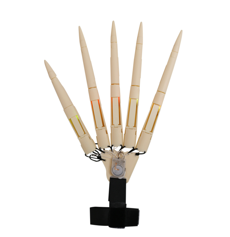 2Pcs Halloween Articulated Fingers With Lights,3D Printed Articulated