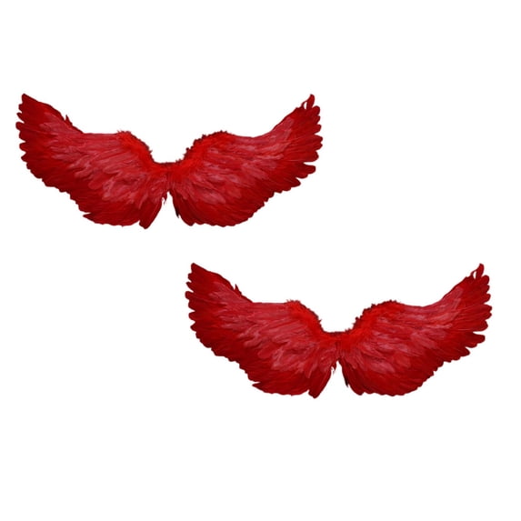 2Pcs Halloween Decorations Fairy Wings Angel Feather Wings With Elastic Straps Costume Cosplay Photography Props Halloween Supplies 25.6"X13.8"