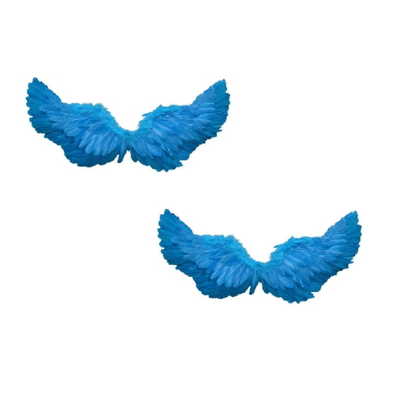 2Pcs Halloween Decorations Fairy Wings Angel Feather Wings With Elastic Straps Costume Cosplay Photography Props Halloween Supplies 31.5"X15.7"