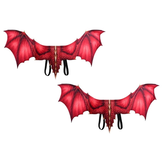 2Pcs Halloween Decorations Fantasy Halloween Dinosaurio Dragon Cosplay Animal Wing Accessory Shooting Props