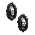 thumbnail image 1 of 2Pcs Halloween Decorations Unique Skeleton Photo Hanging Ornament, Skull Statue Frame Wall Decor 3D Resin Sculpture 4.6"X3.7" Halloween Decor, 3D Frame Wall Deocr Gothic, 1 of 3
