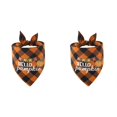thumbnail image 1 of 2Pcs Halloween Dog Bandana with Plaid Pumpkin Scarf for Small Medium Dogs and Cats, Adjustable Breathable Polyester Accessory for Holiday Party Photo Prop and Trick or Treat Outing, 1 of 3